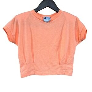 Retro‎ Orange Kids top with shoulder pads!